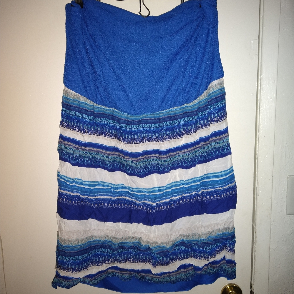 Strapless mini dress